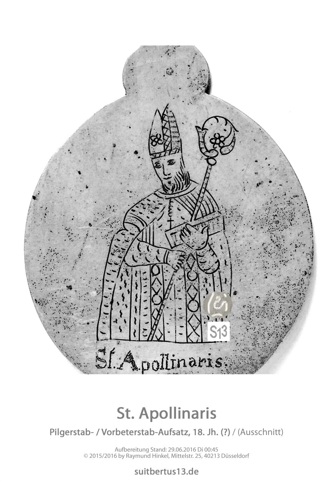 Hl Apollinaris, St Apollinaris, Pilgerstab, Remagen, Düsseldorf, Raymund Hinkel